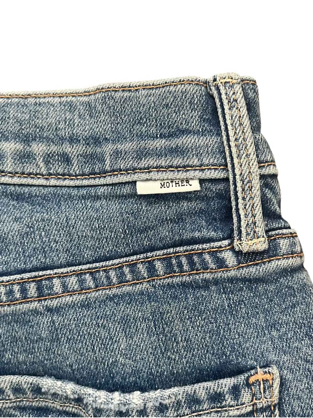 MOTHER The Tomcat Bermuda Short Fray Other Moods Denim Shorts Button Fly 26 - Picture 9 of 15